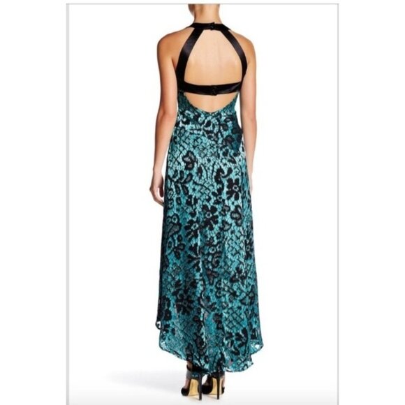 Nanette Lepore Metallic Floral Silk Maxi Dress Size 0 - Picture 2 of 14
